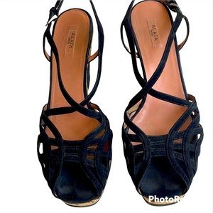 ALAIA black suede wedges in size 39EU